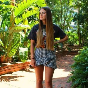 Zara Gingham Skort